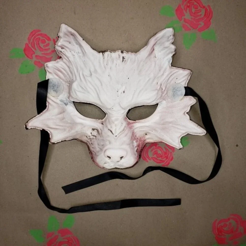 Wolf Wolverine Crimson Red Mask Halloween Costume Cosplay Masquerade